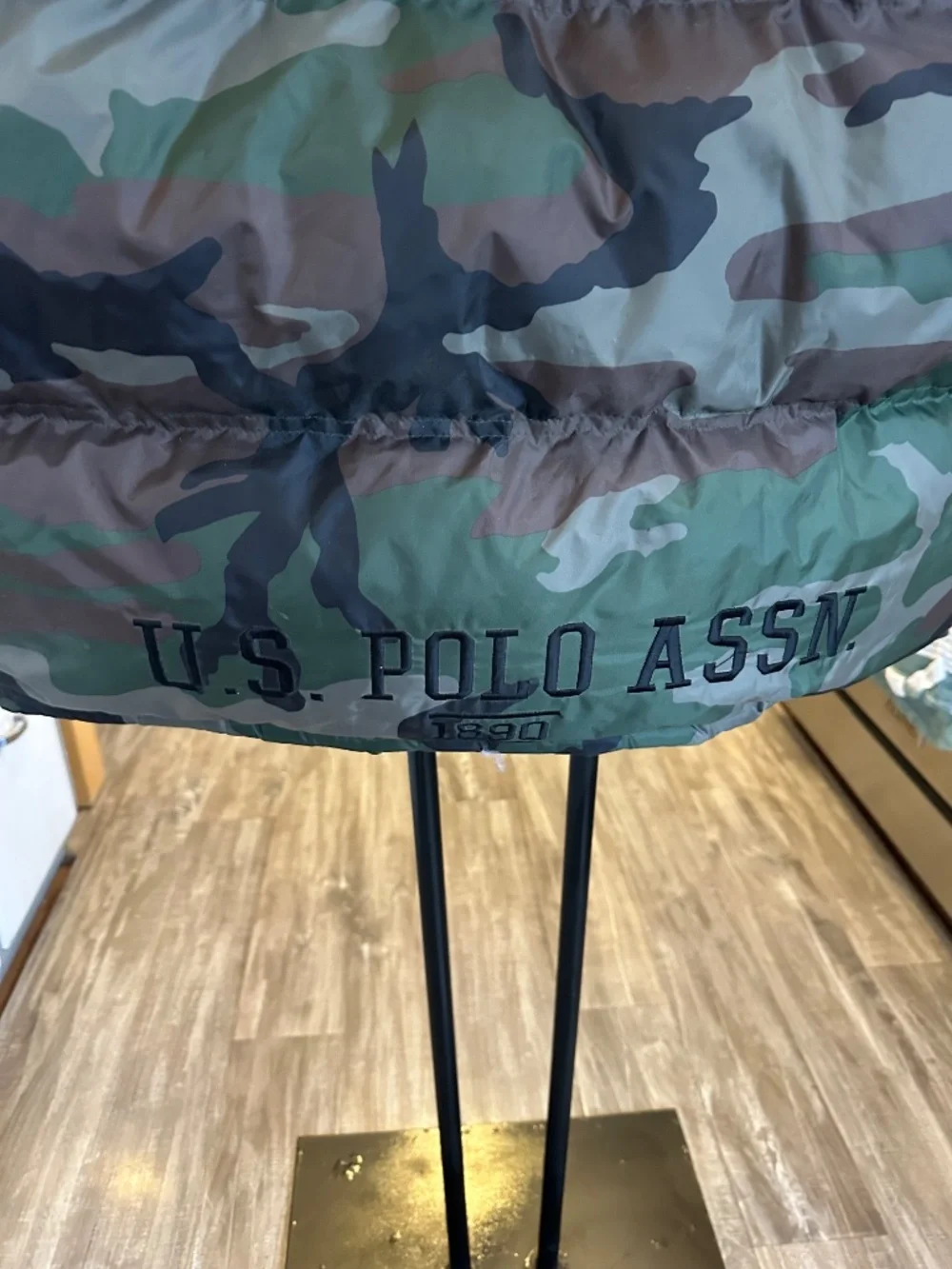 NWT Mens US Polo Camo Puffer Jacket Large